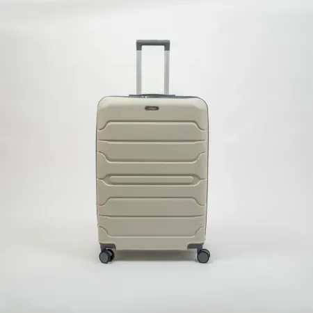 Valise TITOU Incassable Polypropylene | Modèle 15KG - Beige/Gris 