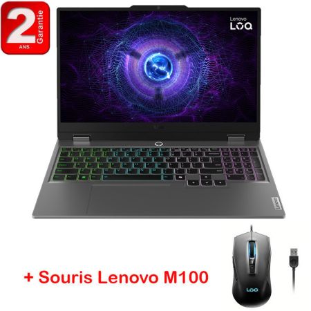 Pc Portable LENOVO LOQ | i5 12é Gén - 24Go - 512 SSD - RTX 2050 + Souris Gaming M100