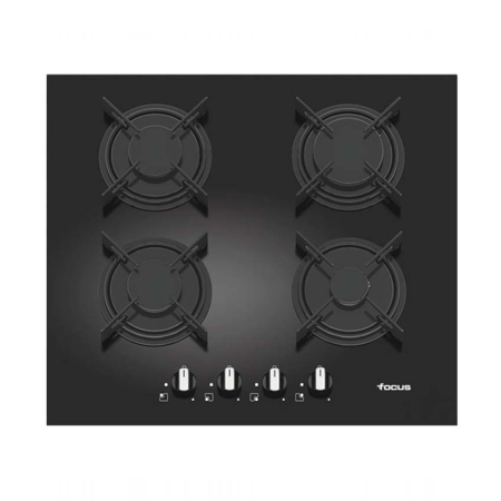 0104175 - FOCUS Plaque Gaz F409B (60 cm) Noir 4 Feux