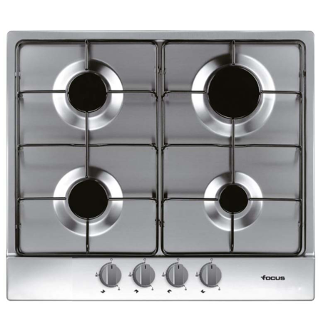 0104938---FOCUS--Plaque-Gaz--F401X-(60-cm)-Inox-4-Feux