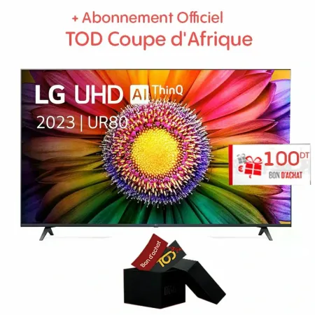 Tv LG 55 Pouces LED 4K UHD | SMART Tv - UR80006LJ - Noir 
