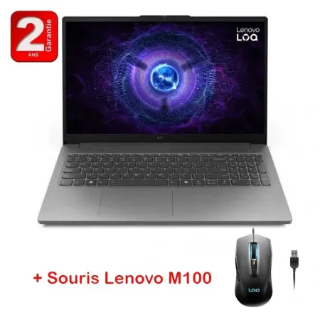 PC PORTABLE LENOVO LOQ | i7 12é Gén - 16GO - 512SSD - RTX 4050 - WIN11 + SOURIS M100