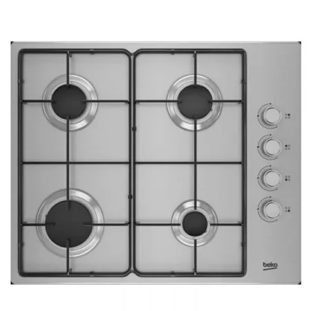 Plaque à Gaz Encastrable BEKO | 61CM - INOX - 4 FEUX