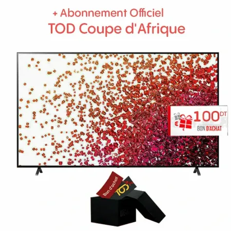 LG Téléviseur LED (55")  4K SMART Noir  (55UP7750PVB.AGEE) Avec Récepteur Intégré