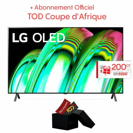 TV OLED 4K LG 55" A2 | SMART - AI thinQ - LG-OLED55A26LA.AGEE - Gris  