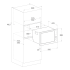 Micro Onde Encastrable 25L  FOCUS  | Grill  - F.25X  -  Inox 