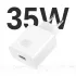 Adaptateur HONOR 35W Fast | charge & Cable de Type C - Blanc 