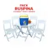 Pack Table & Chaise Pliable Ruspina Blanc | SOTUFAB