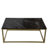 Table Basse Style Travertin effet Marbre Jed Noir | DREAMS