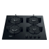 Plaque de cuisson encastrable WHIRPOOL 4 Feux | 60 cm - Gaz - GOR615 - WH-GOR615-NB-  Noir 