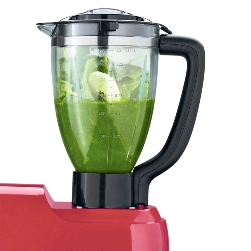Robot Pétrin Avec Blender En Verre KIWI 6,3 L | 1300 W -  KMX.3637 -  Rouge
