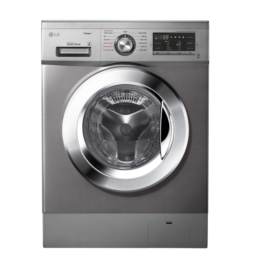 Machine à Laver LG 8 kg |  Inverter - Essorage 1400 Tours/min - FH4G6TDY6 - Silver
