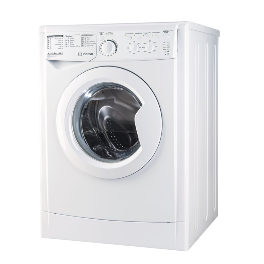 Machine à Laver INDESIT 8 kg | Essorage 1200 Tours/min - EWC 81252WNA - Blanc 