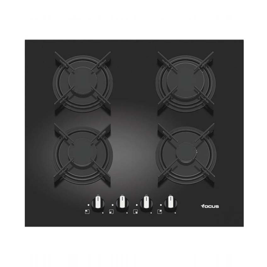 Plaque de cuisson Focus 4 Feux  60 cm | à Gaz  - F409B  - Noir 