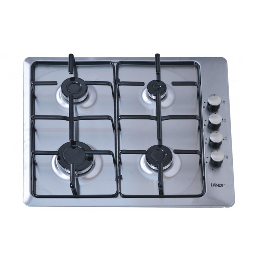 Landy Plaque Gaz L640X (60 cm) Inox 4 Feux