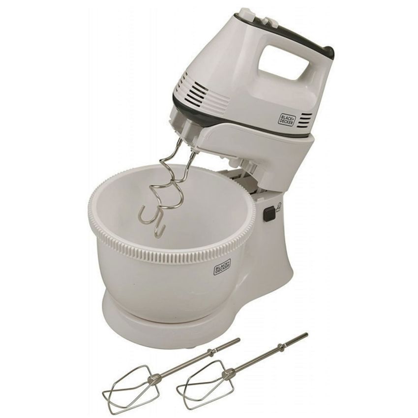 Batteur électrique Avec Bol BLACK & DECKER | 300W - M700-B5 - Blanc