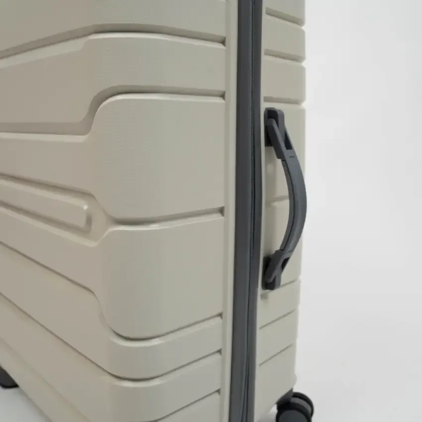 Valise TITOU Incassable Polypropylene | Modèle 15KG - Beige/Gris 