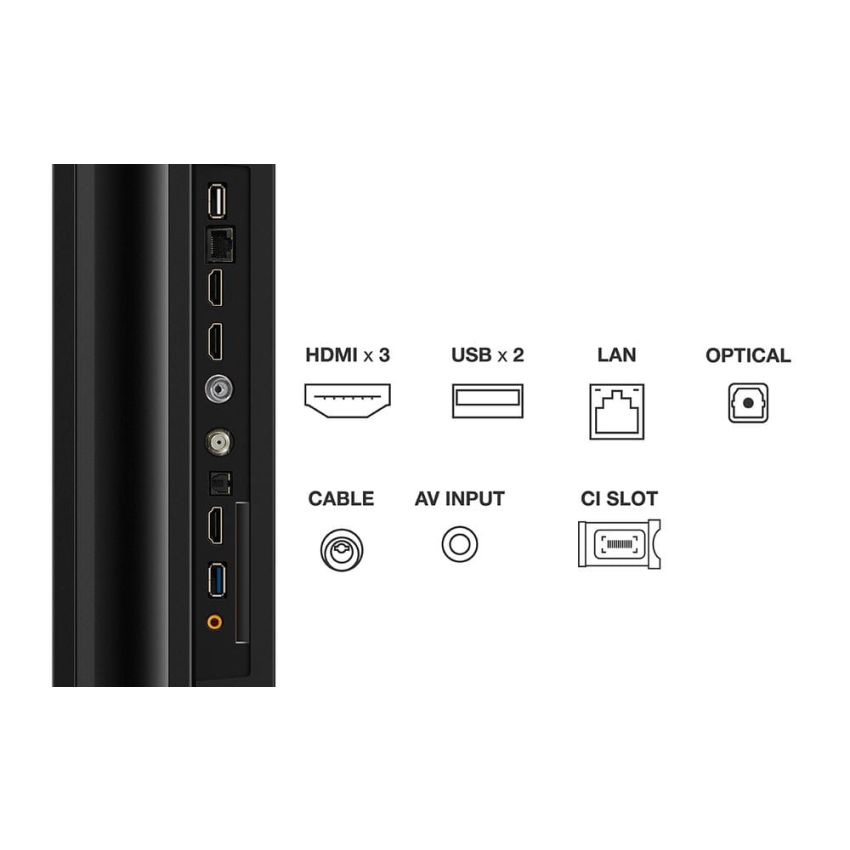 Tv TCL P755 55 pouces 4K UHD | SMART GOOGLE TV - Noir