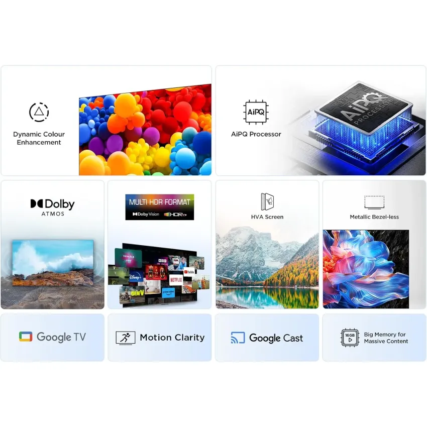 Tv TCL LED 55 pouces | V6C - Noir 