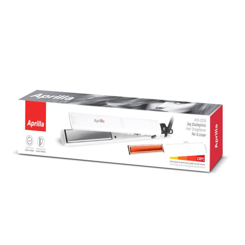 Lisseur Cheveux APRILLA  230 °C | ABS-2026 - Blanc