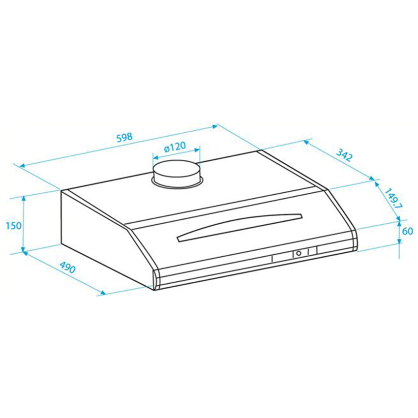 Hotte Casquette Aspirante BEKO 60 cm |  CFB 6432 XH-1  -  Inox