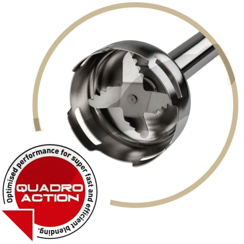  Mixeur Plongeant Multifonction Fakir Mr Chef Quadro | 1000 W - Rouge