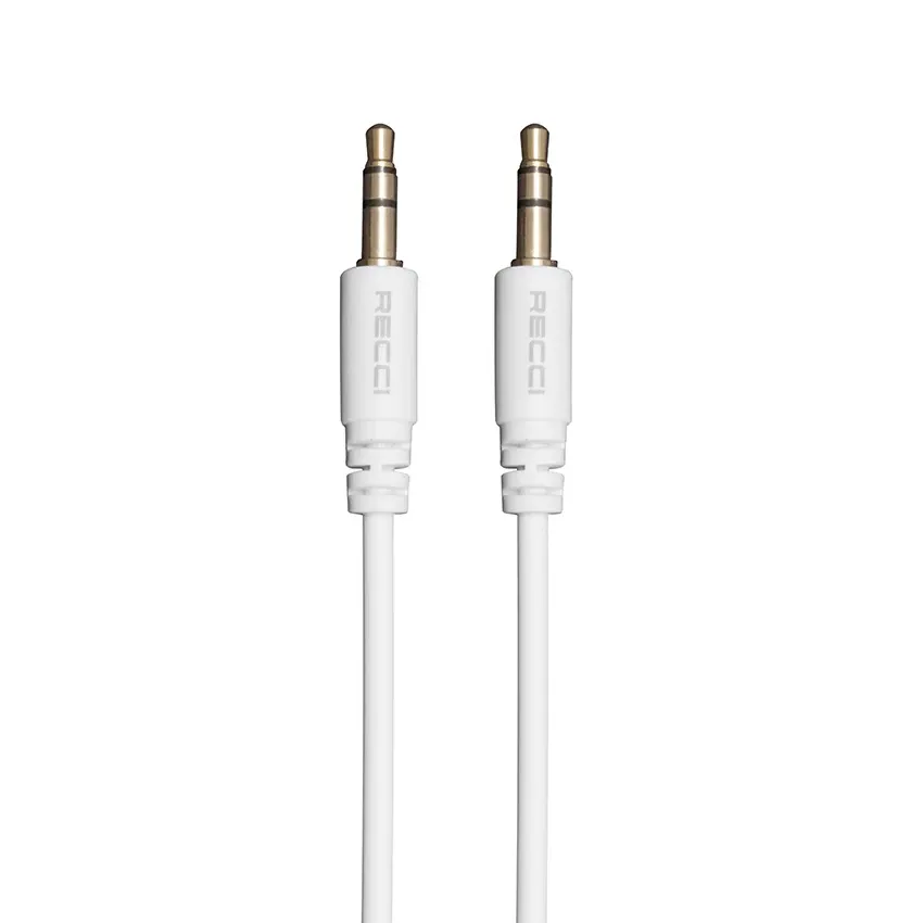 Câble Jack Mâle RECCI 3.5 mm | AUX RH18 - Blanc