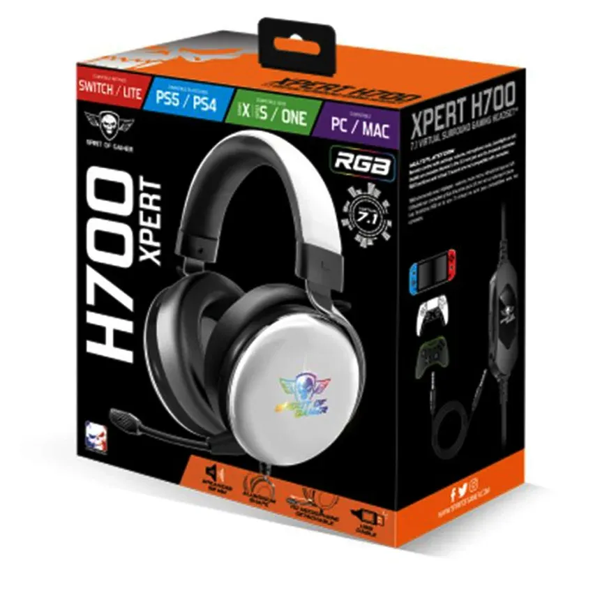Casque Spirit of Gamer XPERT H700 Blanc