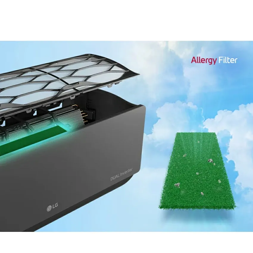 Climatiseur LG 18000 ARTCOOL MIRROR INVERTER | Chaud / Froid - Avec Wifi intégré - D18UAH - Noir 