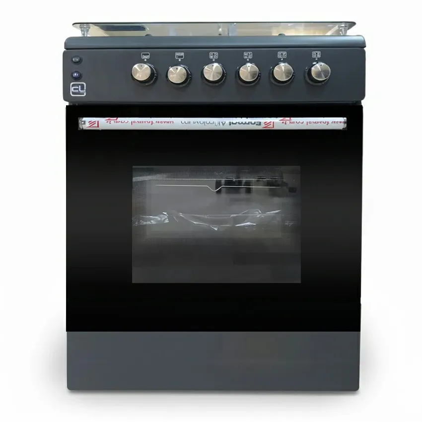 Cuisinière à gaz 4 FEUX CL | CL66NVR - 60x60  - Noir Avec Thermocouple