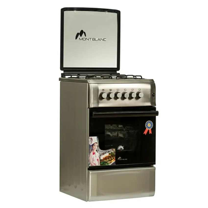 Cuisinière à gaz 4 FEUX MONT BLANC | REX . 50X55 -   Sécurité thermocouple - Inox