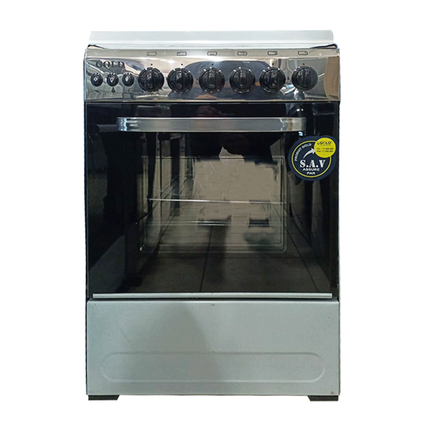 Cuisinière à gaz 4 FEUX  GOLD | 4511E - 55cm - Inox 