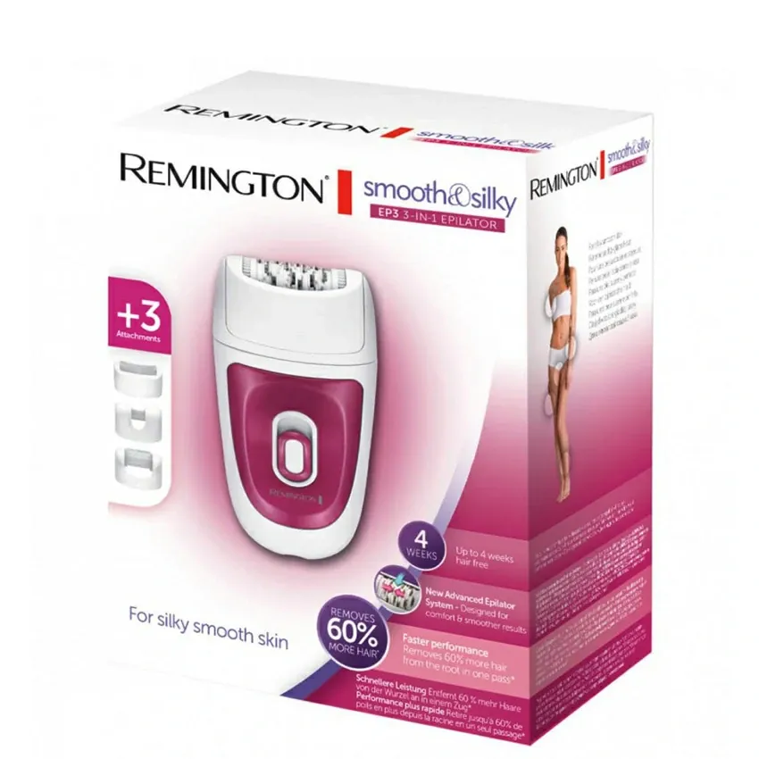 Epilateur REMINGTON 3EN1 Smooth and Silky | EP7300 - Rose 