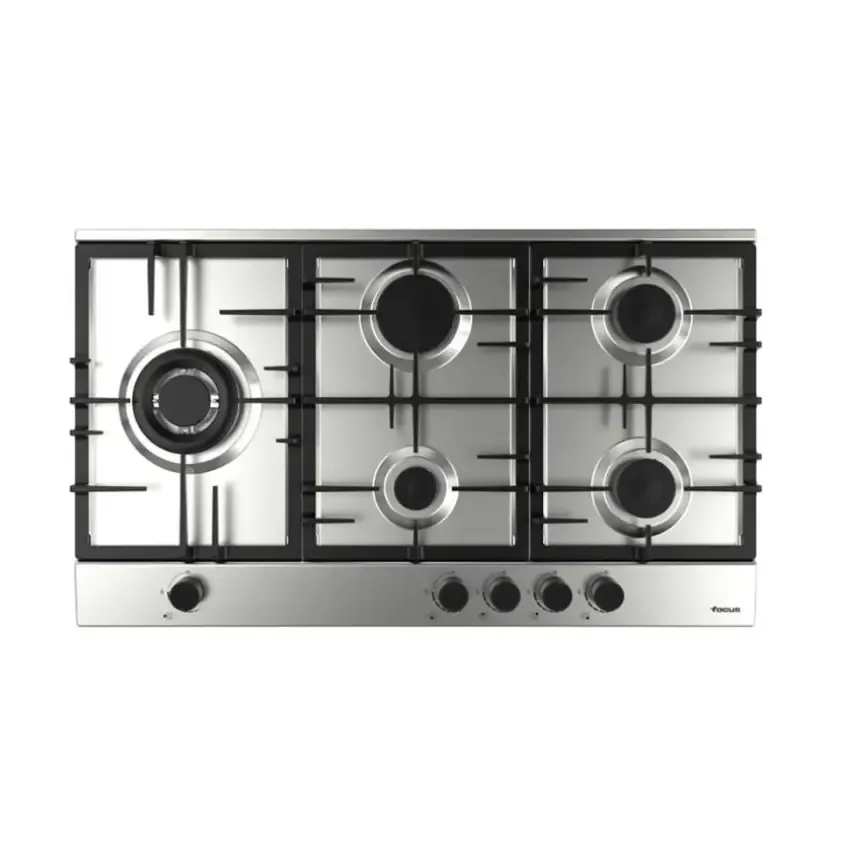 Plaque de Cuisson FOCUS 5 Feux | F40789XS - THERMOCOUPLE - Inox