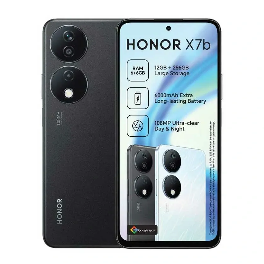 Smartphone Honor X7b 4G | 8 GO - 256 GO - Noir