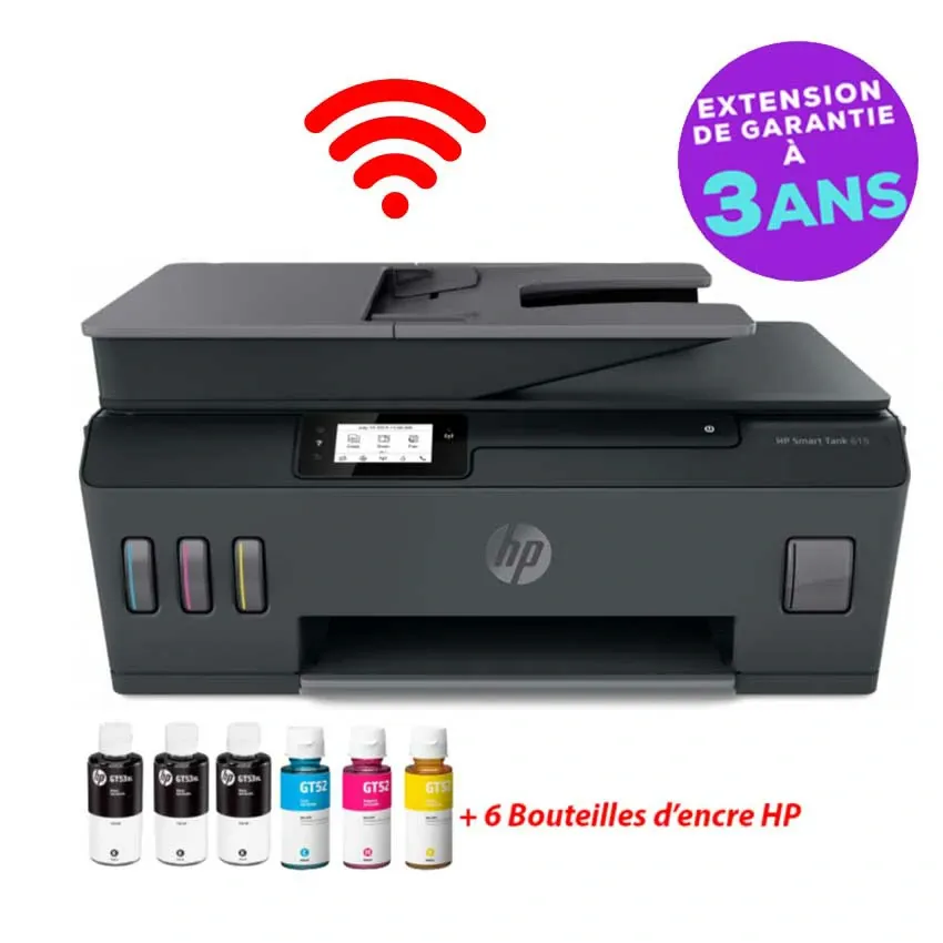 Imprimante HP Smart Tank 615 | Jet d'encre 4EN1 Avec Wi-Fi 
