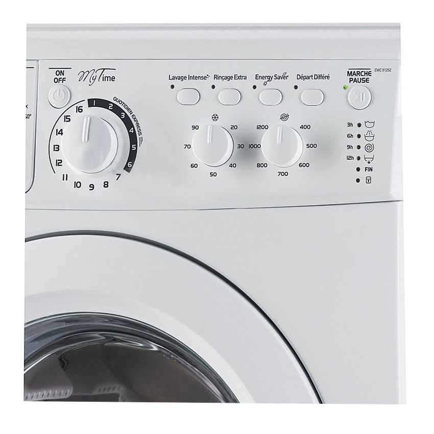 Machine à Laver INDESIT 8 kg | Essorage 1200 Tours/min - EWC 81252WNA - Blanc 