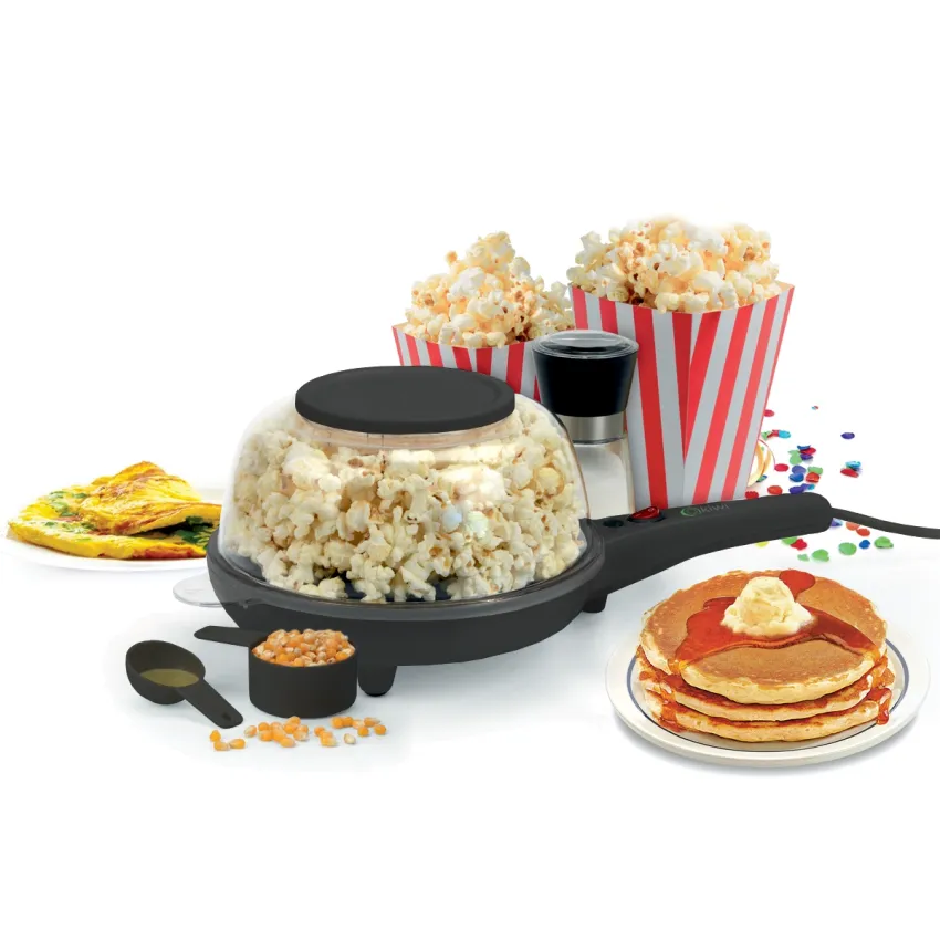 Machine à POPCORN KIWI 3EN1 800 W | KCM-2418 - Noir