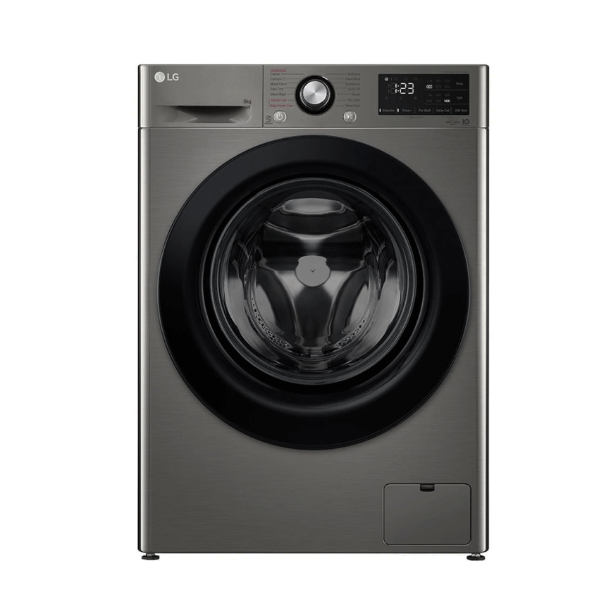 Machine à Laver LG VIVACE 8 Kg | F4R3TYG6P - Smart Inverter - Silver 