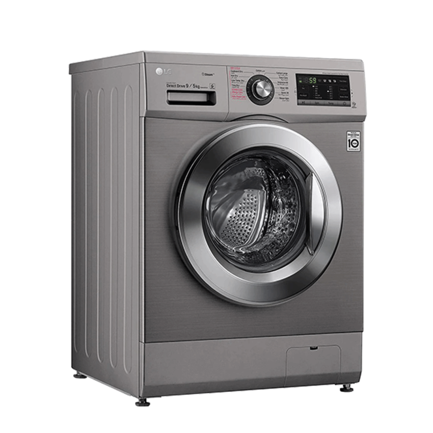Machine à Laver LG à vapeur 9 kg | Essorage 1400 Tours/min - Lavante / Séchante - FH4G6VDGG6 - Silver 