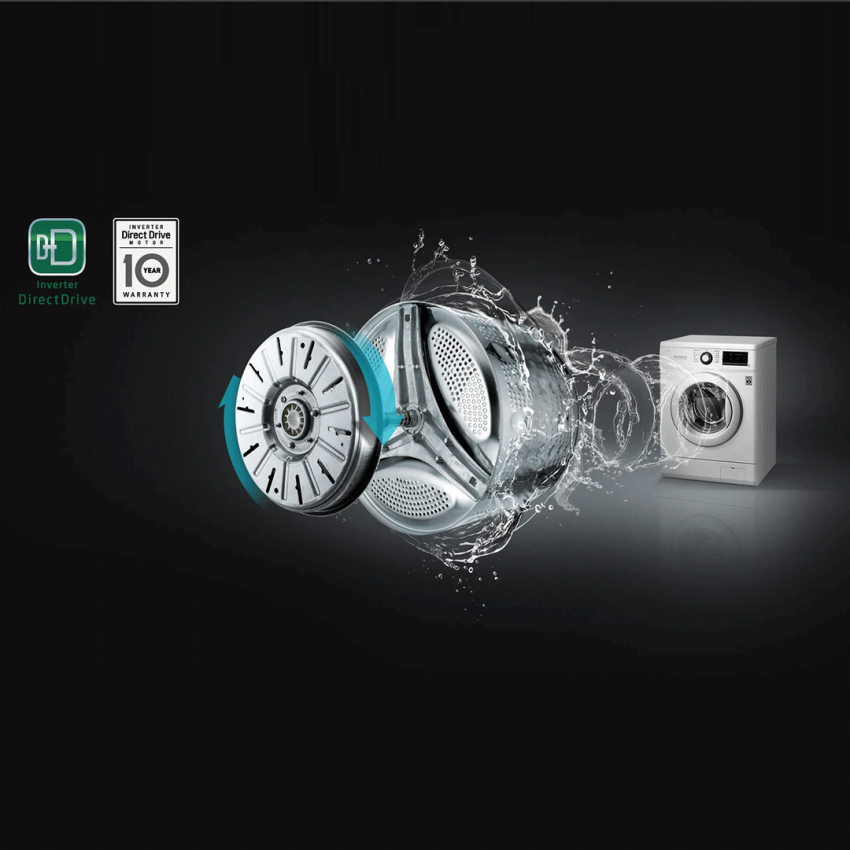 Machine à Laver LG 7 kg | Essorage 1400 Tours/min - FH4G7QDY5 - Silver