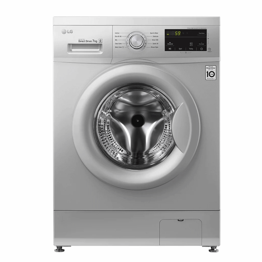 Machine à Laver LG 7Kg | Essorage 1200 Tours/min - Smart Inverter - FH2JQDNG5P - Silver  