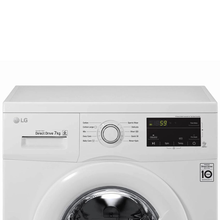 Machine à Laver LG 7Kg | Essorage 1200 Tours/min - Smart Inverter - FH2JQDNG5P - Silver  