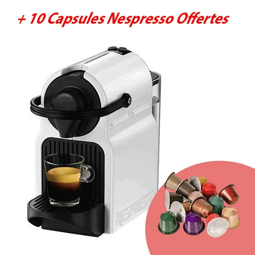 Machine à Café Nespresso Inissia C40 + Pack 10 Capsules à Café