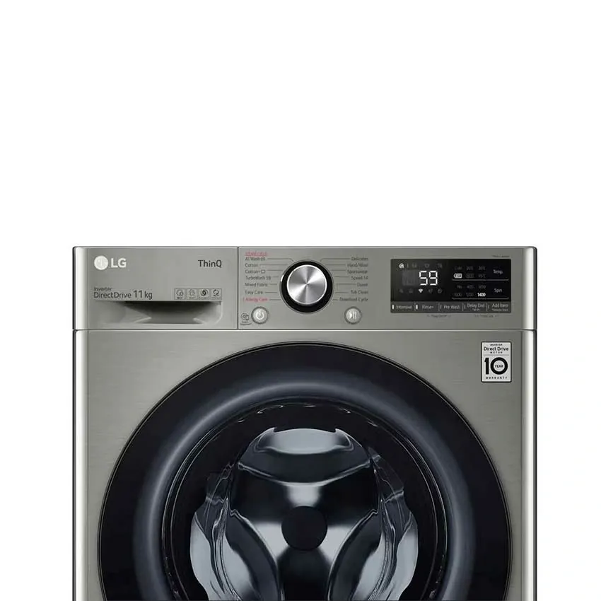 Machine à laver Automatique LG  | 11 KG  - Essorage 1400 Tours - 60 Cm - F4Y5EYGYPV - Silver