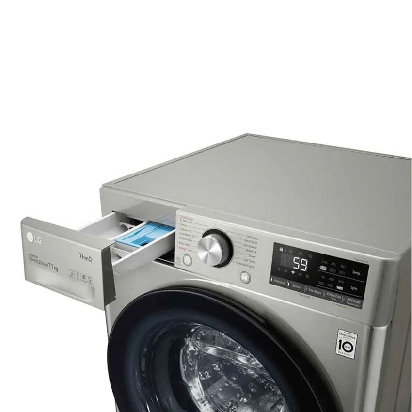 Machine à laver Automatique LG  | 11 KG  - Essorage 1400 Tours - 60 Cm - F4Y5EYGYPV - Silver