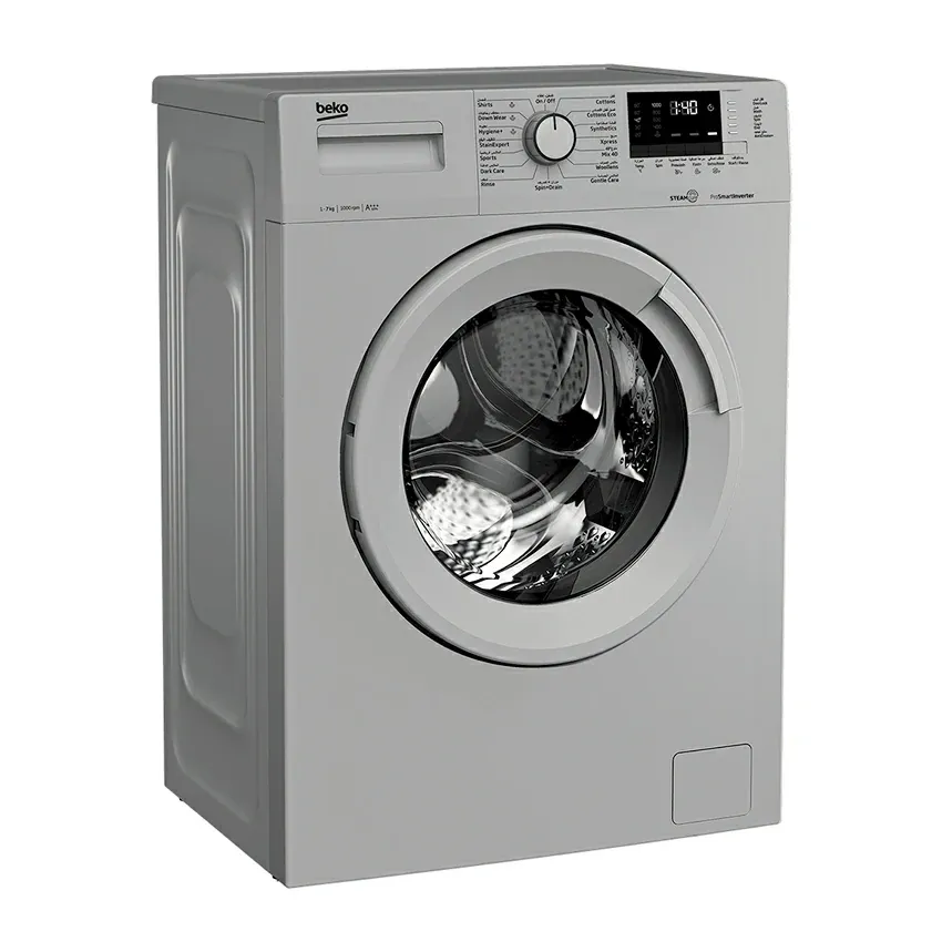 Machine à Laver BEKO 7 Kg | 1000 tours/min - Inverter - Silver 