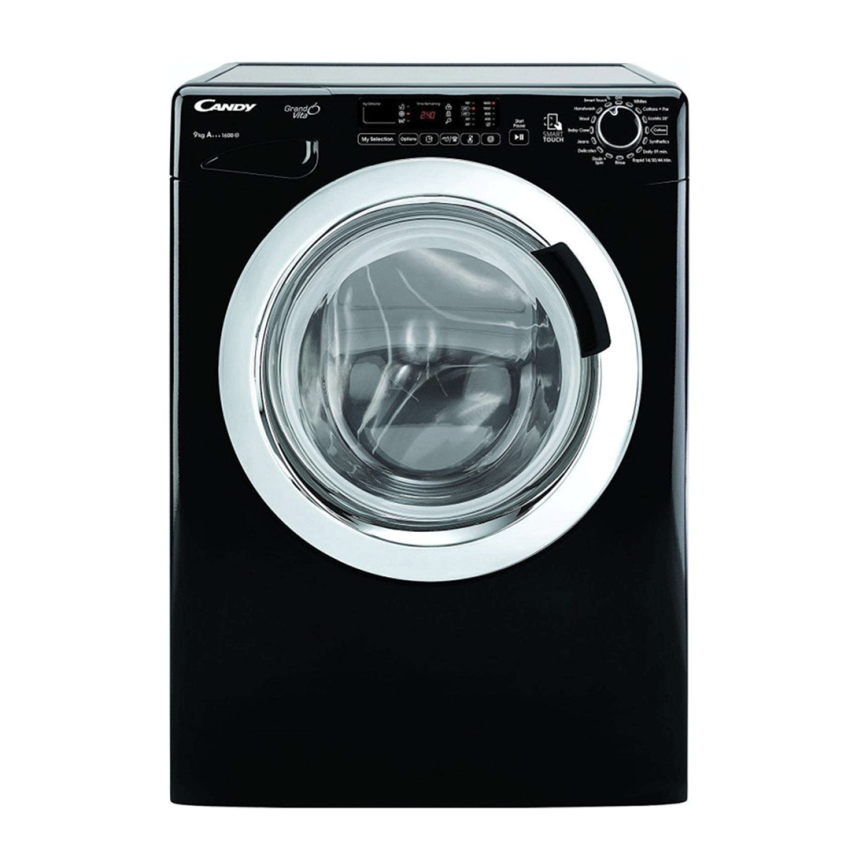 Machine à laver CANDY 9 kg | Essorage 1600 Tours/min - GVS169DC3B-80 -  Noir 