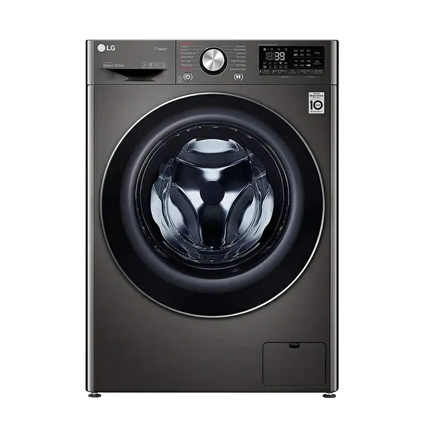 Machine à Laver LG Vivace à vapeur 9 kg | Essorage 1400 Tours/min - Lavante / Séchante - DD6M - Noir 