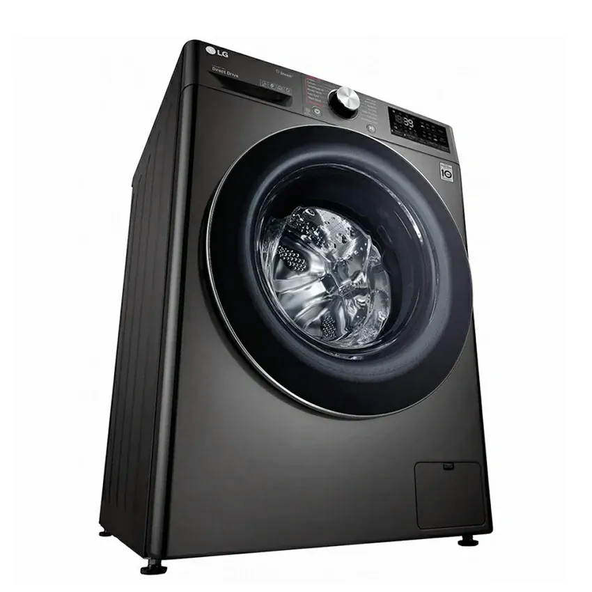 Machine à Laver LG Vivace à vapeur 9 kg | Essorage 1400 Tours/min - Lavante / Séchante - DD6M - Noir 